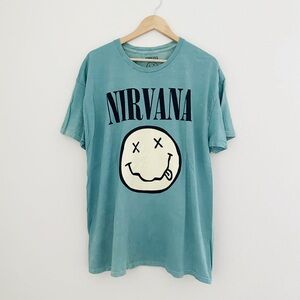NEW Nirvana Teal Smiley Tee